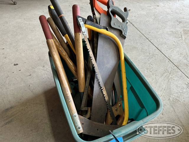 Tote of hand saws